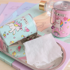 Cute Unicorn Mini Wet Wipes Can – Portable Pocket Tissue Dispenser for Kids