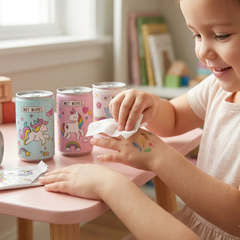 Cute Unicorn Mini Wet Wipes Can – Portable Pocket Tissue Dispenser for Kids