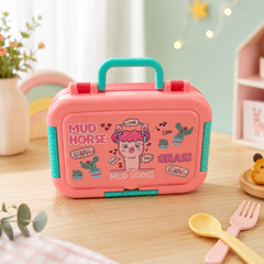 Kids Cartoon Leakproof Lunch Box with Spoon & Fork
