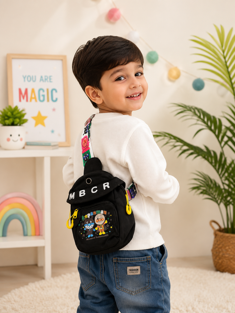 Cute Cartoon Kids Mini Sling Backpack | Adjustable Crossbody Bag for Boys & Girls