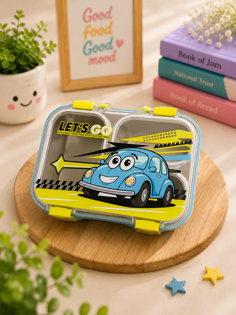 Cute Cartoon Car Kids Lunch Box