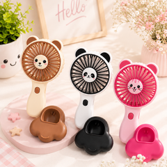 Cute Animal Mini USB Rechargeable Handheld Fan for Kids