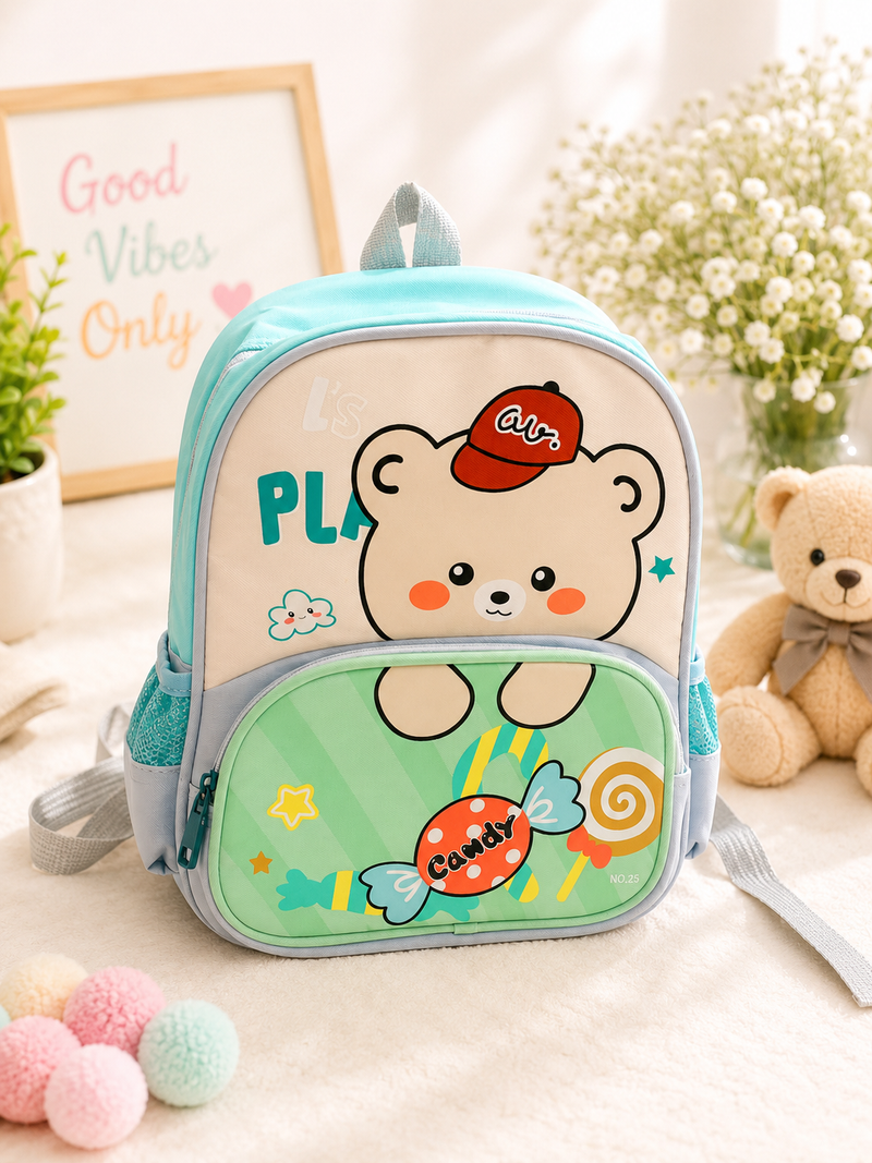 Cute Bear Kids School Backpack | Lightweight Preschool & Kindergarten Bag for Boys & Girls