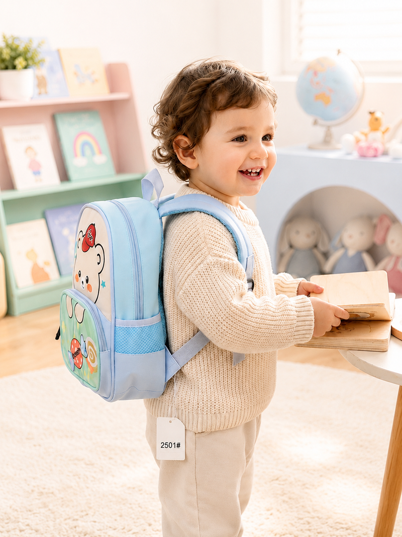 Cute Bear Kids School Backpack | Lightweight Preschool & Kindergarten Bag for Boys & Girls