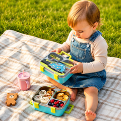 Cute Cartoon Car Kids Lunch Box