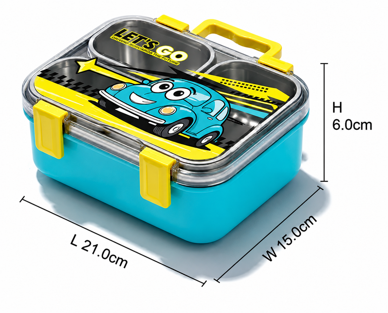 Cute Cartoon Car Kids Lunch Box