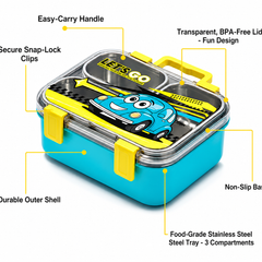 Cute Cartoon Car Kids Lunch Box