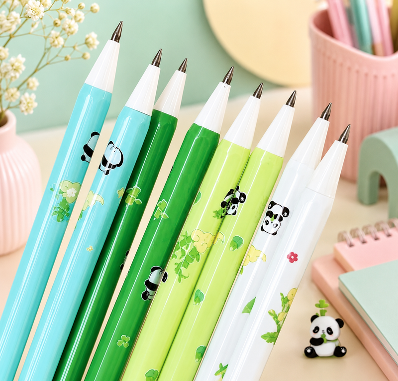 Cute Panda Mechanical Pencil – 0.5mm | Cartoon Automatic Pencil for Kids & Students