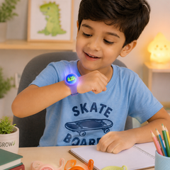 Kids LED Cartoon Wrist Band Watch Toy | Flashing Light Silicone Bracelet | Cute Animal Design for Boys & Girls