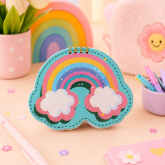 Cute Cartoon Shape Spiral Notebook for Kids | Unicorn, Rainbow & Cupcake Mini Notepad | Kawaii Pocket Diary for School & Gift