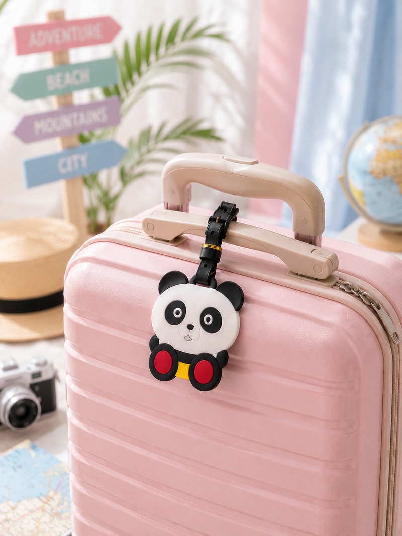 Cute Cartoon Silicone Luggage Tag for Travel Bags & Suitcases | Waterproof Bag Identifier for Kids & Adults