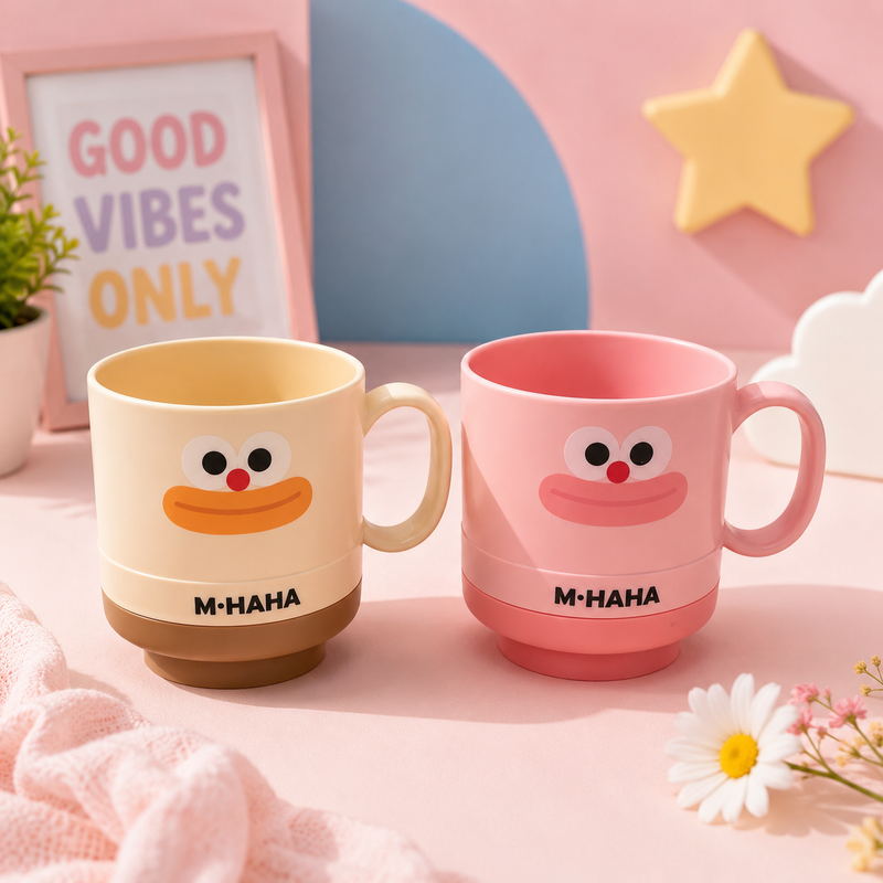 Cute Cartoon Kids Coffee Mug | Kawaii Milk Mug with Handle | Reusable Tea Mug for Kids | Cute Drinking Cup for Home & School