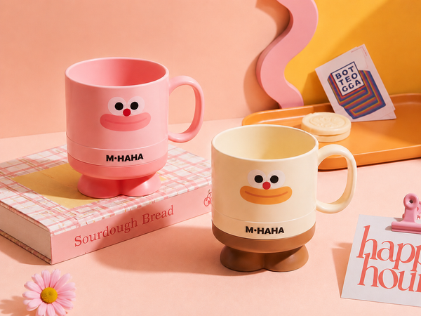 Cute Cartoon Kids Coffee Mug | Kawaii Milk Mug with Handle | Reusable Tea Mug for Kids | Cute Drinking Cup for Home & School