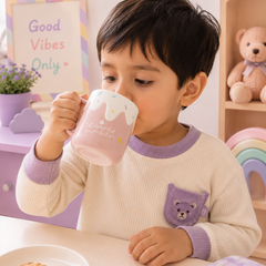 Cute Colourful Everyday Life Ceramic Coffee Mug | Pastel Ice Cream Design Tea Cup | Kids & Adults | 350ml