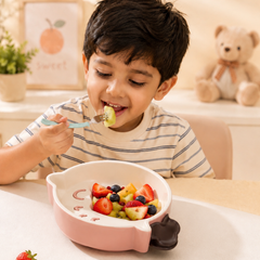 Cute Cartoon Kids Fruit Plate | BPA-Free Snack Bowl | Unbreakable Food Serving Plate for Kids | Fruit & Snack Dish