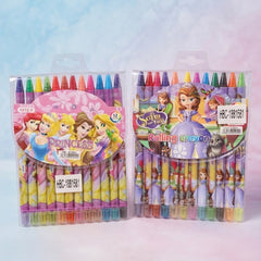 Princess 12 Colors Wax Crayons Set for Kids | Non-Toxic Coloring Crayons | Smooth Drawing & School Art Supplies