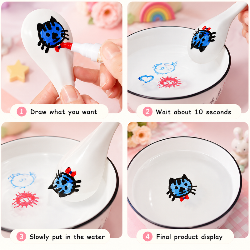 Magic Water Floating Drawing Pens for Kids & DIY Art