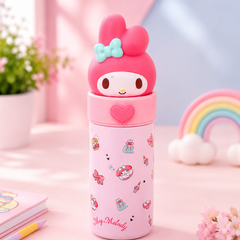 Kids Stainless Steel Cartoon Water Bottle with 3D Character Lid | Leakproof Insulated School Bottle | Ultraman & My Melody Bottle