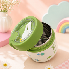 Panda Stainless Steel Insulated Food Jar with Spoon | Kids Lunch Box for School