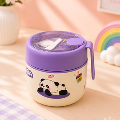 Panda Stainless Steel Insulated Food Jar with Spoon | Kids Lunch Box for School