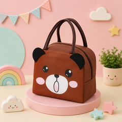 Kids Cartoon Insulated Lunch Bag | Cute Animal Lunch Tote for School, Picnic & Travel | Reusable Lunch Box Carry Bag