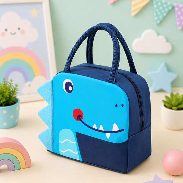 Kids Cartoon Insulated Lunch Bag | Cute Animal Lunch Tote for School, Picnic & Travel | Reusable Lunch Box Carry Bag