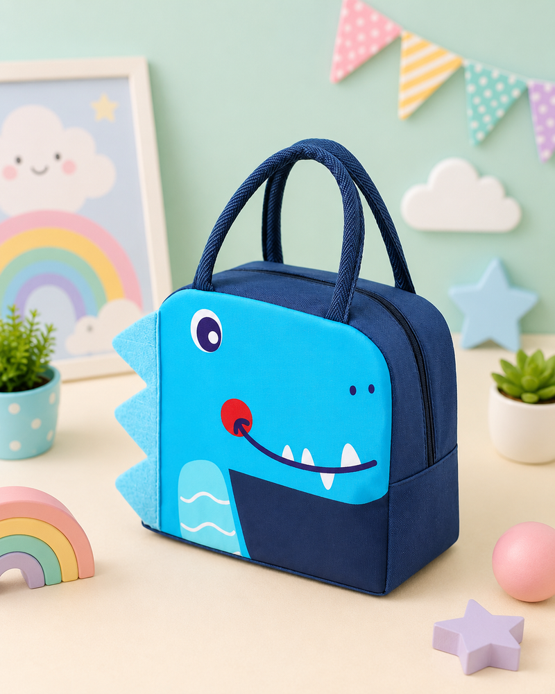 Kids Cartoon Insulated Lunch Bag | Cute Animal Lunch Tote for School, Picnic & Travel | Reusable Lunch Box Carry Bag