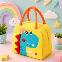 Kids Cartoon Insulated Lunch Bag | Cute Animal Lunch Tote for School, Picnic & Travel | Reusable Lunch Box Carry Bag