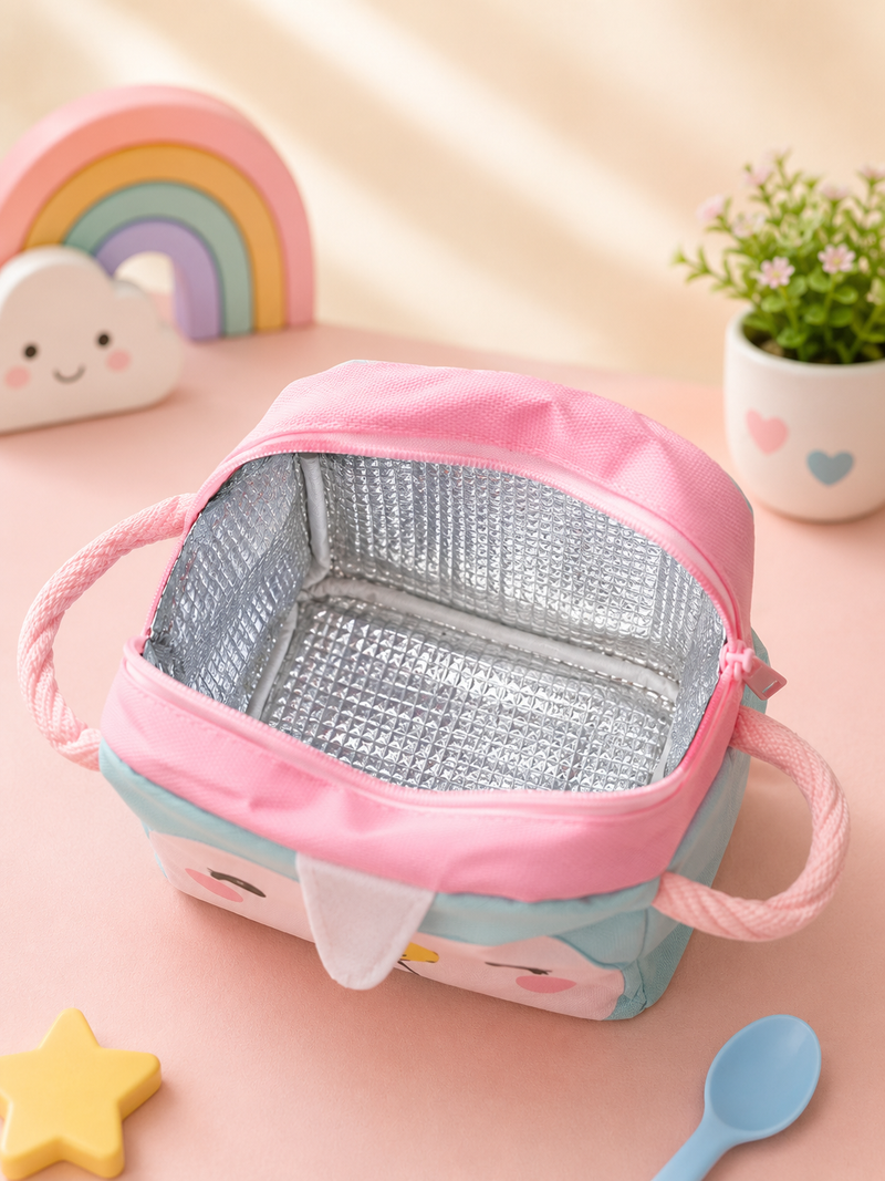 Kids Cartoon Insulated Lunch Bag | Cute Animal Lunch Tote for School, Picnic & Travel | Reusable Lunch Box Carry Bag