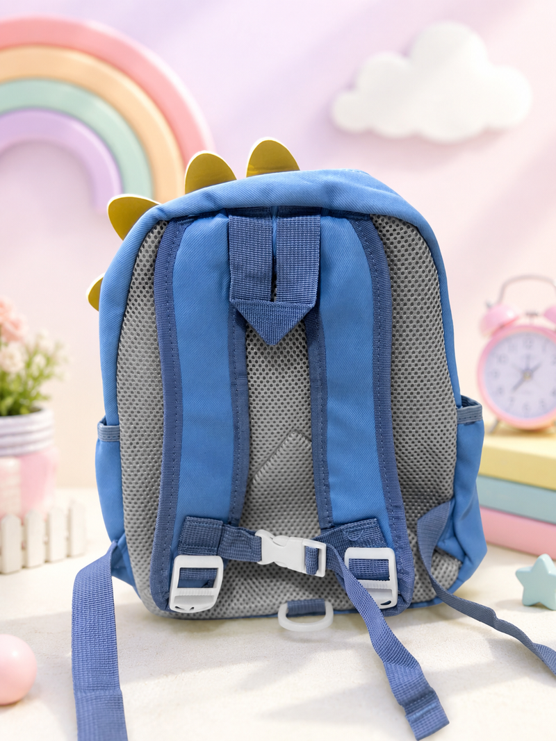 Cute Dinosaur Kids School Backpack | Soft Plush Cartoon Backpack | Lightweight Preschool & Kindergarten Bag