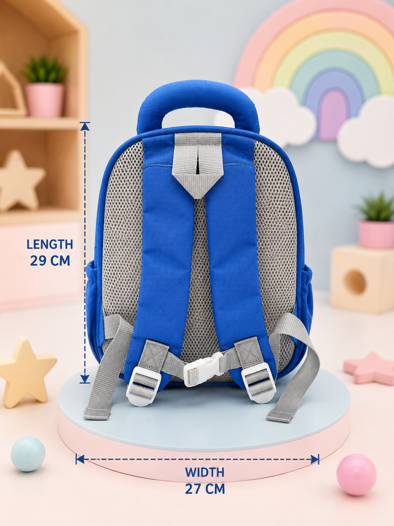 Cute Cartoon Kids Preschool Backpack | Lightweight Nursery & Kindergarten School Bag | Blue Dog Theme Backpack for Boys & Girls