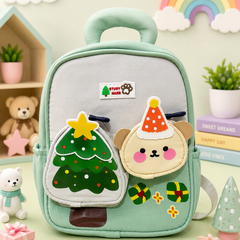 Cute Cartoon Toddler Backpack for Kids | Lightweight Nursery & Preschool School Bag | Soft Mini Backpack with Adjustable Shoulder Straps (Mint Green)