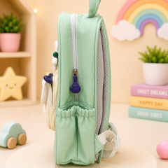 Cute Cartoon Toddler Backpack for Kids | Lightweight Nursery & Preschool School Bag | Soft Mini Backpack with Adjustable Shoulder Straps (Mint Green)