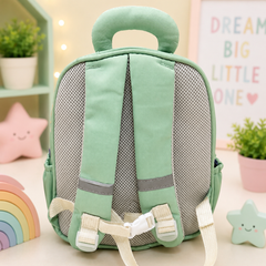 Cute Cartoon Toddler Backpack for Kids | Lightweight Nursery & Preschool School Bag | Soft Mini Backpack with Adjustable Shoulder Straps (Mint Green)