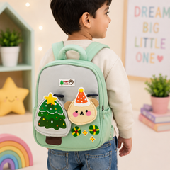 Cute Cartoon Toddler Backpack for Kids | Lightweight Nursery & Preschool School Bag | Soft Mini Backpack with Adjustable Shoulder Straps (Mint Green)