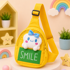Cute Kids Cartoon Plush Chest Sling Bag | Adjustable Crossbody Shoulder Bag | Lightweight Mini Travel Bag for Boys & Girls