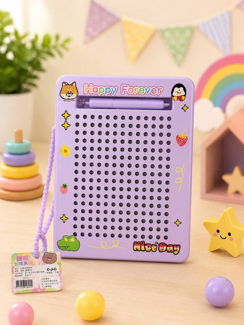 Kids Magnetic Drawing Board with Pen | Reusable Educational Writing & Doodle Board | Montessori Learning Toy for Boys & Girls (3+ Years)