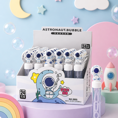 Astronaut Bubble Wand Toy for Kids | Mini Bubble Blower with Bubble Solution Bottle | Cute Space Bubble Maker | Outdoor Party Toy | Ages 3+