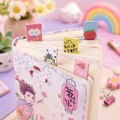 Cute Magnetic Bookmarks Set of 6 | Cartoon Page Markers for Books, Journals & Planners | Reusable Magnetic Book Clips