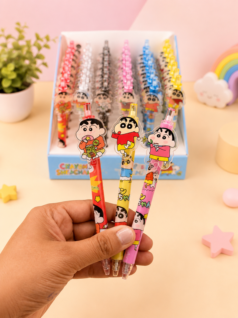 Cute Shinchan Cartoon Ball Pen – Smooth Writing Pen for Kids | School Stationery
