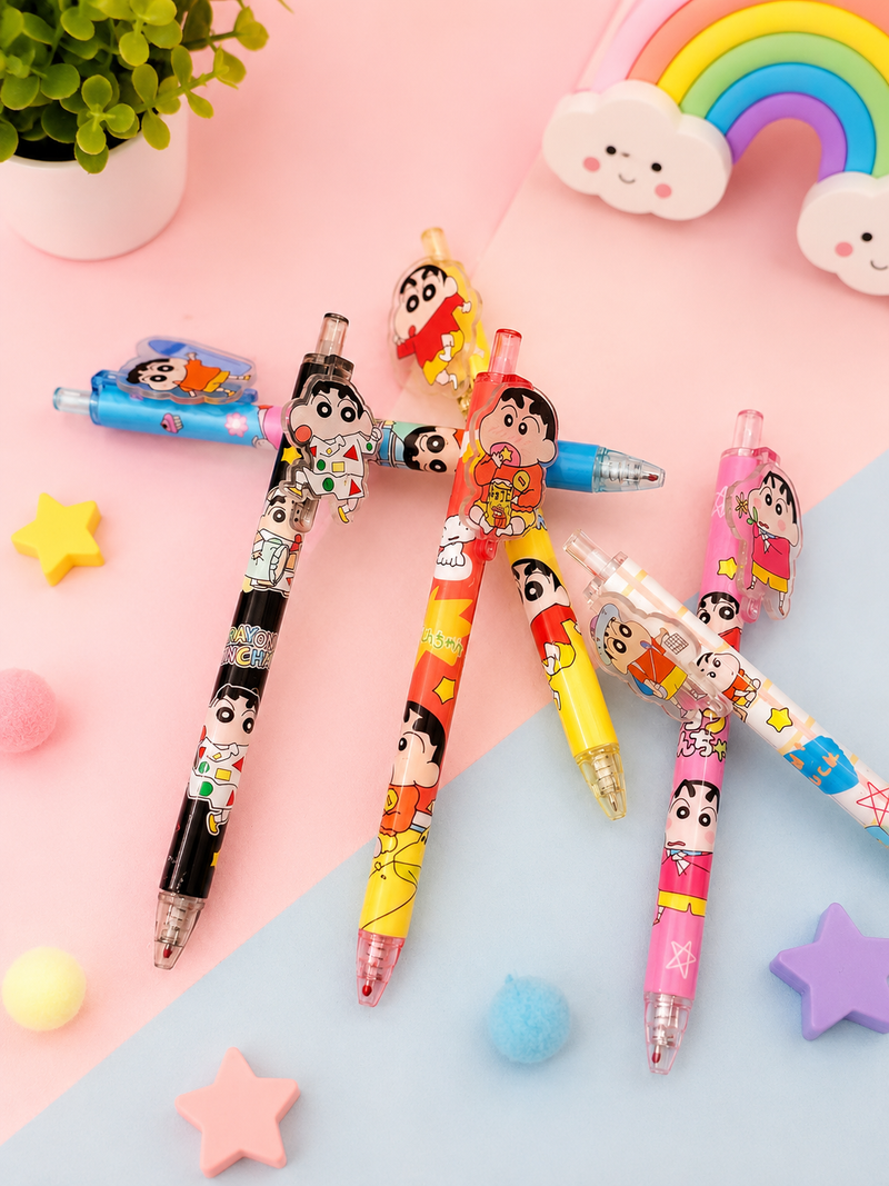Cute Shinchan Cartoon Ball Pen – Smooth Writing Pen for Kids | School Stationery