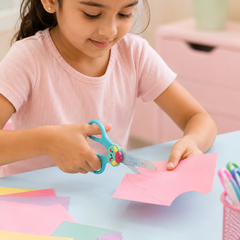Cute Cartoon Kids Safety Scissors | Child-Safe Paper Cutting Scissors for School, Craft & DIY Activities