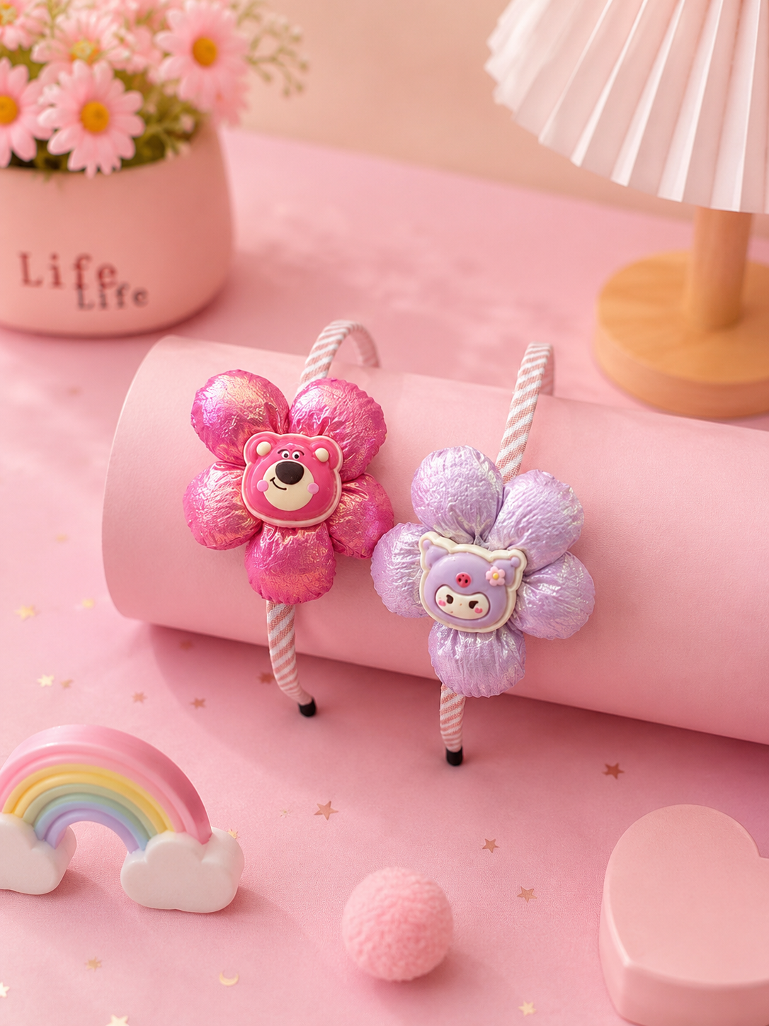 Cute Cartoon Flower Hair Band for Girls | Kids Floral Headband | Soft Non-Slip Hair Accessory | Party & Daily Wear
