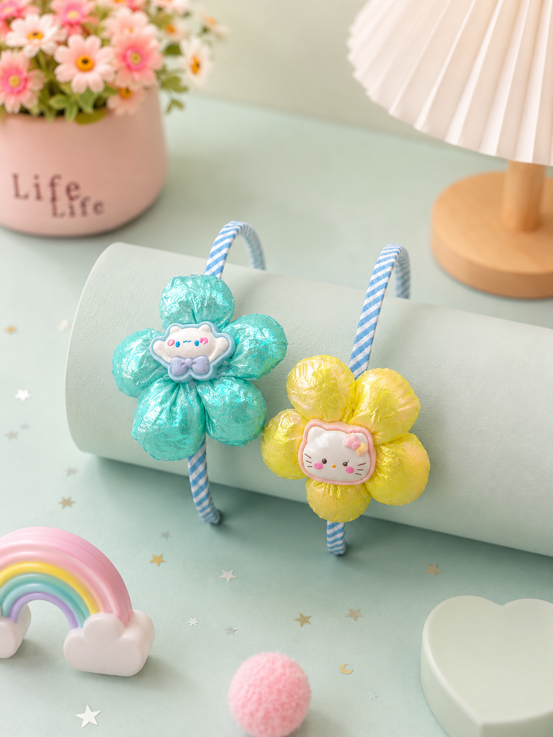 Cute Cartoon Flower Hair Band for Girls | Kids Floral Headband | Soft Non-Slip Hair Accessory | Party & Daily Wear
