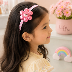 Cute Cartoon Flower Hair Band for Girls | Kids Floral Headband | Soft Non-Slip Hair Accessory | Party & Daily Wear