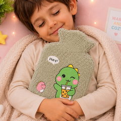 Cute Plush Hot Water Bag for Kids & Adults | 500ml Leak-Proof Rubber Hot Water Bottle | Soft Teddy Cover | Warm Compress for Period Cramps, Muscle Pain & Winter Comfort