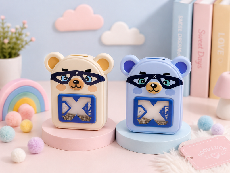 Cute Bear Piggy Bank with Lock & Key | Cartoon Coin Saving Bank for Kids | Money Saving Box for Boys & Girls