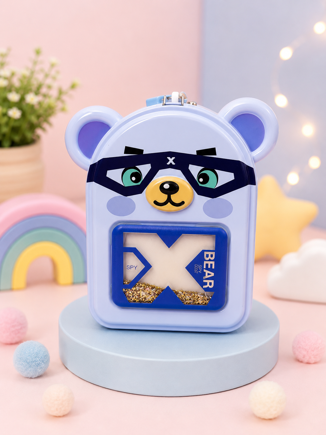 Cute Bear Piggy Bank with Lock & Key | Cartoon Coin Saving Bank for Kids | Money Saving Box for Boys & Girls