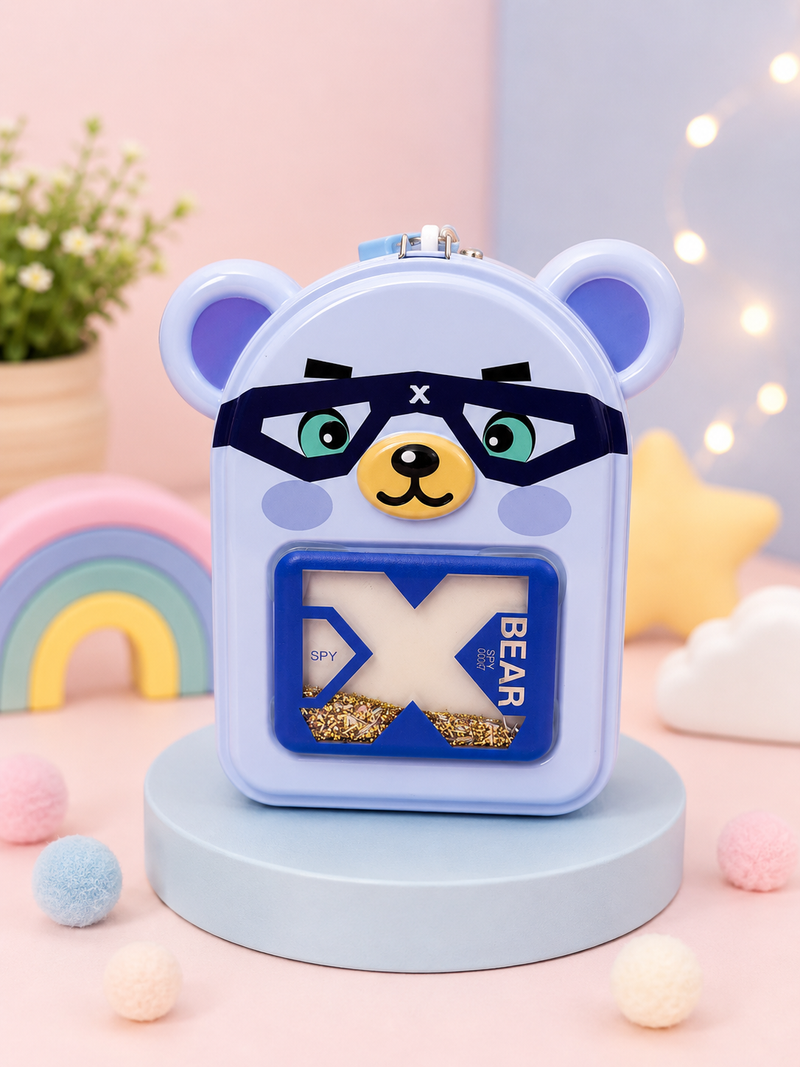 Cute Bear Piggy Bank with Lock & Key | Cartoon Coin Saving Bank for Kids | Money Saving Box for Boys & Girls