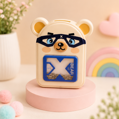 Cute Bear Piggy Bank with Lock & Key | Cartoon Coin Saving Bank for Kids | Money Saving Box for Boys & Girls